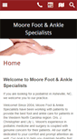 Mobile Screenshot of moorefootandankle.com