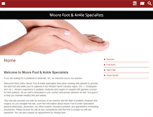 Tablet Screenshot of moorefootandankle.com